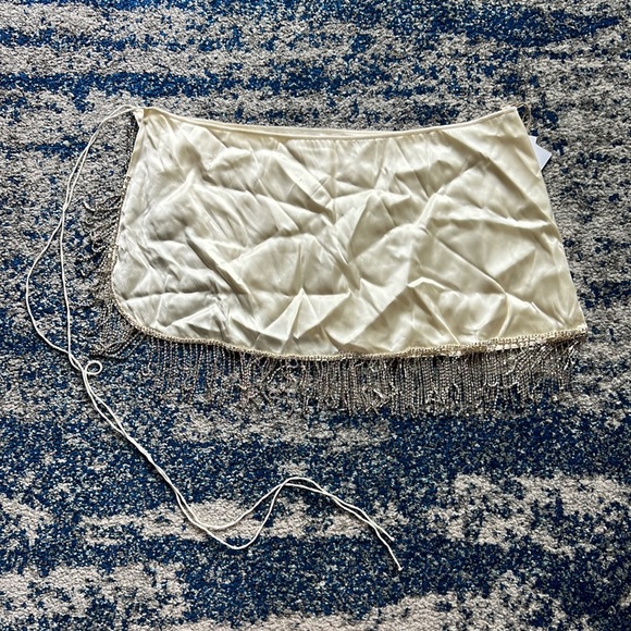 OSÉREE
Satin Embellished Cover-Up Mini Skirt - Picture 8 of 12